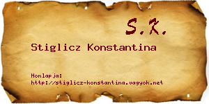 Stiglicz Konstantina névjegykártya